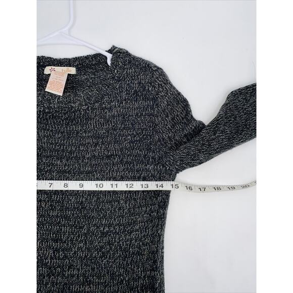 tulle Anthropologie Round Neck Long Sleeve Pullover Sweater Dress Gray Small - Picture 5 of 6